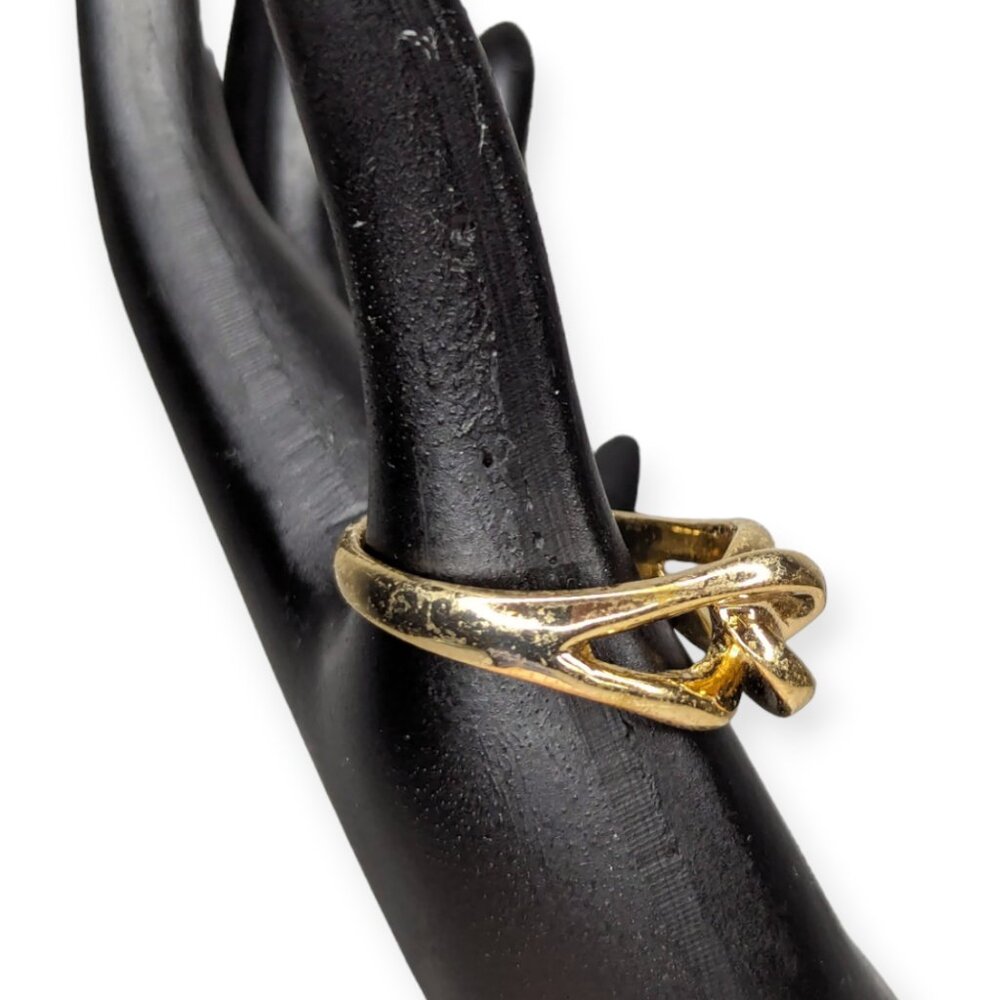 Twist Gold Tone Size 13 Ring - Picture 3 of 7